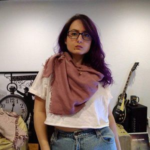 Dusty Purple Sheer Scarf